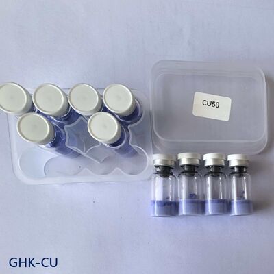 مسحوق الببتيد عالي النقاء GHK-Cu للبحوث العناية بالبشرة مادة خام ثلاثية الببتيد-1 النحاس مركب الببتيد الأزرق المستقر نسبة نظافة ≥99%