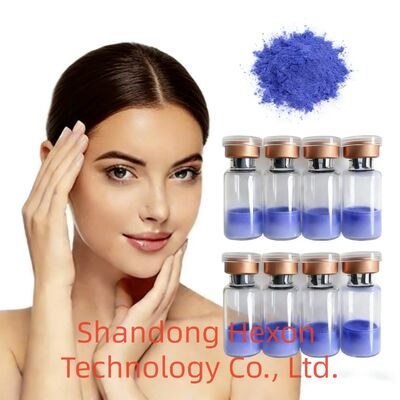 مسحوق ببتيد GHK-Cu عالي النقاء CAS 49557-75-7 مادة خام ببتيد النحاس للعناية بالبشرة وصيغ مكافحة الشيخوخة
