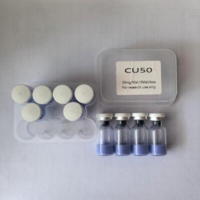 مسحوق الببتيد النحاسي عالي النقاء Copper Tripeptide 1 لتطبيقات مستحضرات التجميل النحاس ثلاثي الببتيد -1 المادة الخام مكون الببتيد الأزرق جودة مستقرة